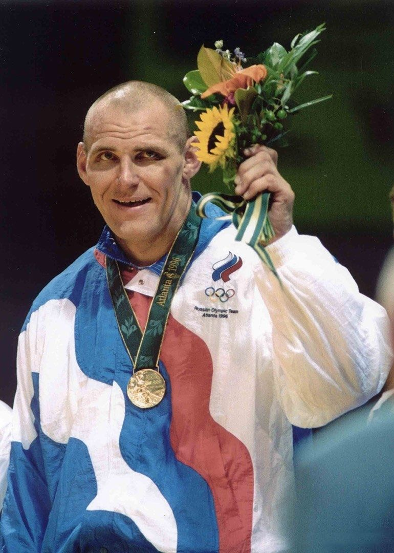 Александр Карелин на Олимпиаде в Атленте - 1996 год.