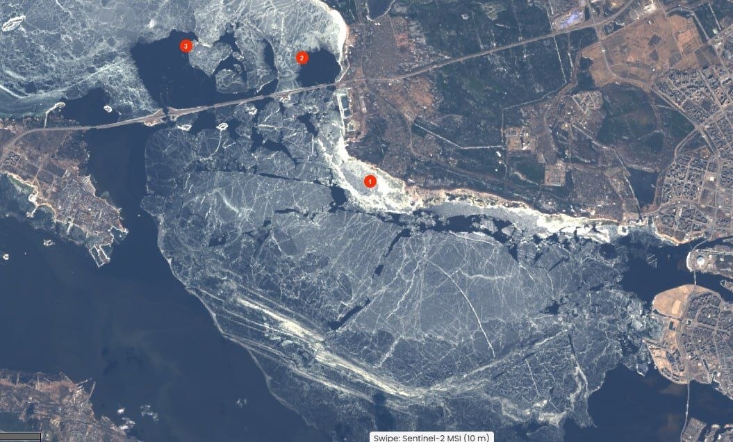 Мониторинг ледовой обстановки на Финском заливе