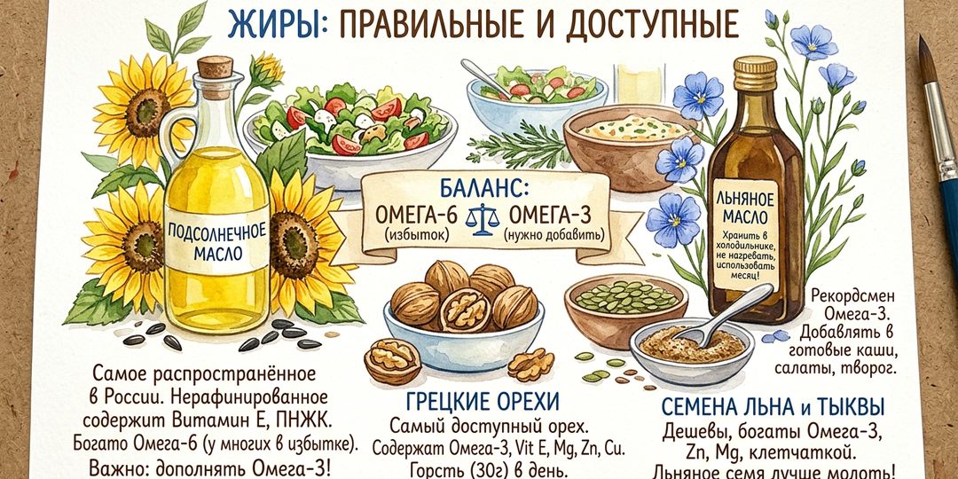 Доступные жиры и белки