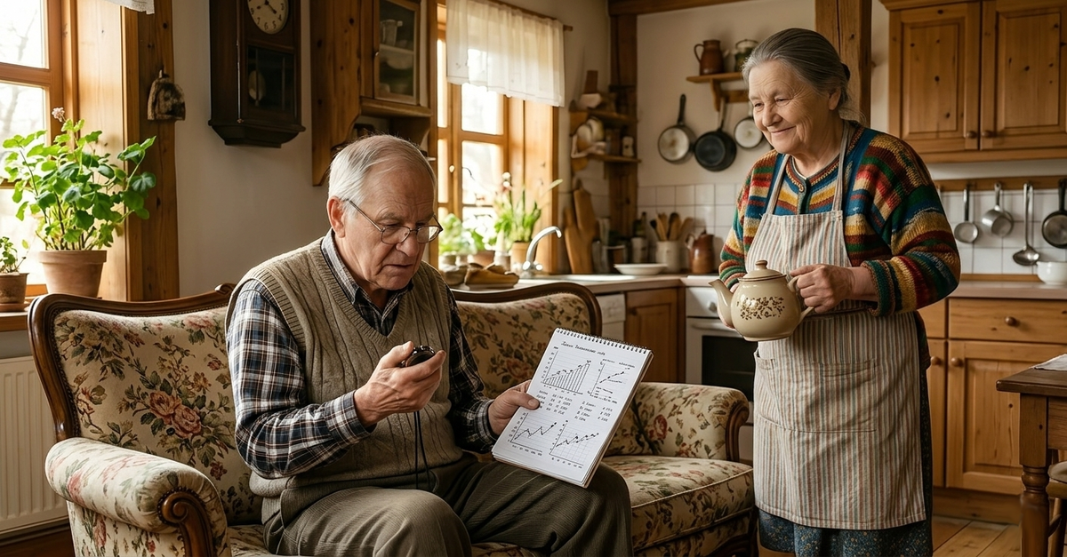 Инженерный подход к просмотру новостей: Иван Петрович замеряет уровень тревожности диктора.