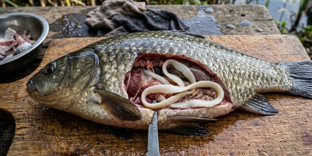Какие черви могут быть внутри карася?