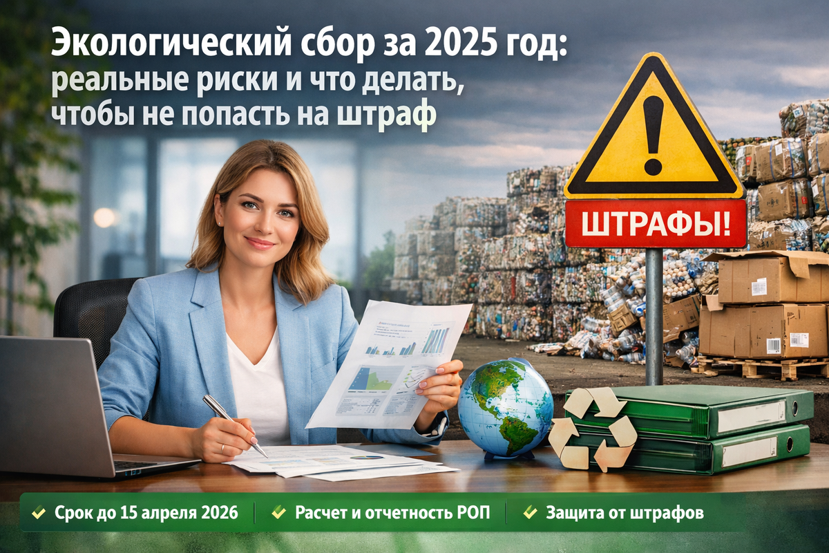 Экологический сбор 2025: срок до 15 апреля 2026. Росприроднадзор выносит предостережения и штрафует за нарушение РОП. Поможем рассчитать, подготовить отчетность и избежать штрафов.