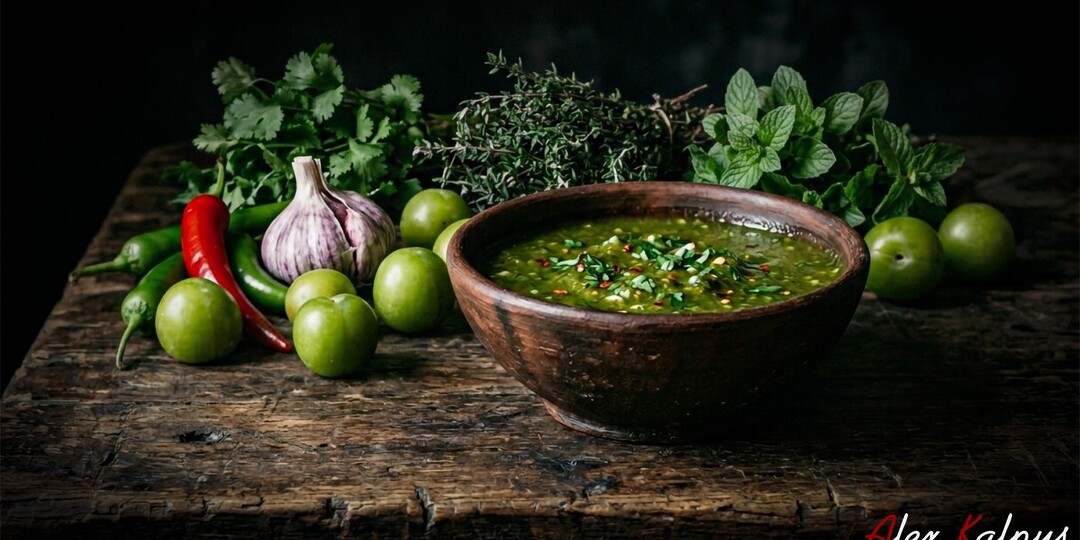 Зеленая сацебели (ткемали): грузинская весна в вашей кухне