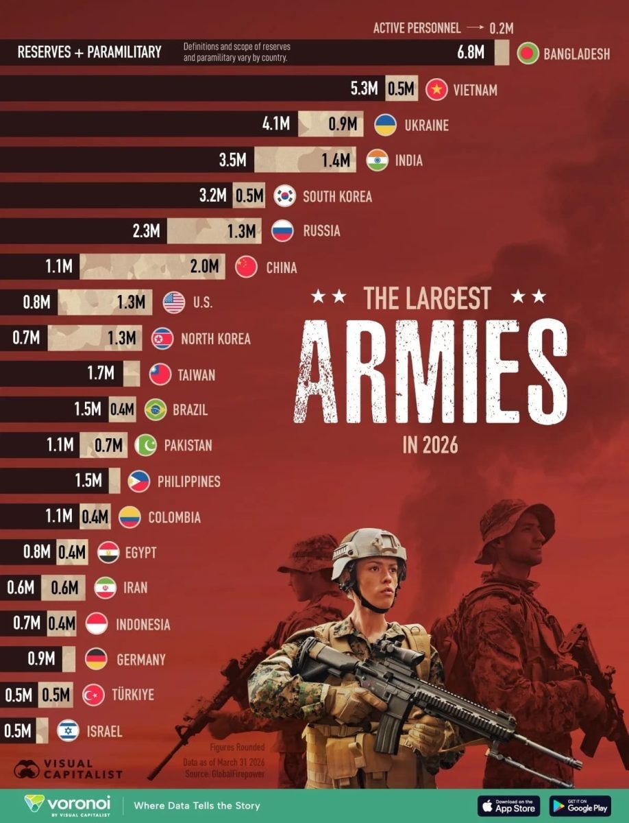    Рейтинг: крупнейшие армии мира в 2026 году  / © Visual Capitalist