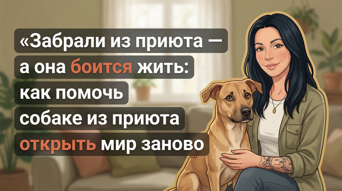    Как помочь собаке из приюта, которой страшно жить в новом мире. Анна Марковская