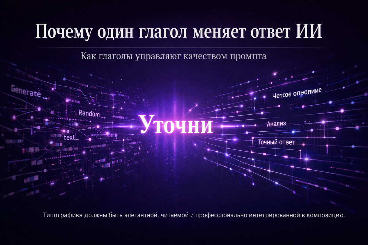 Как глаголы управляют качеством промпта