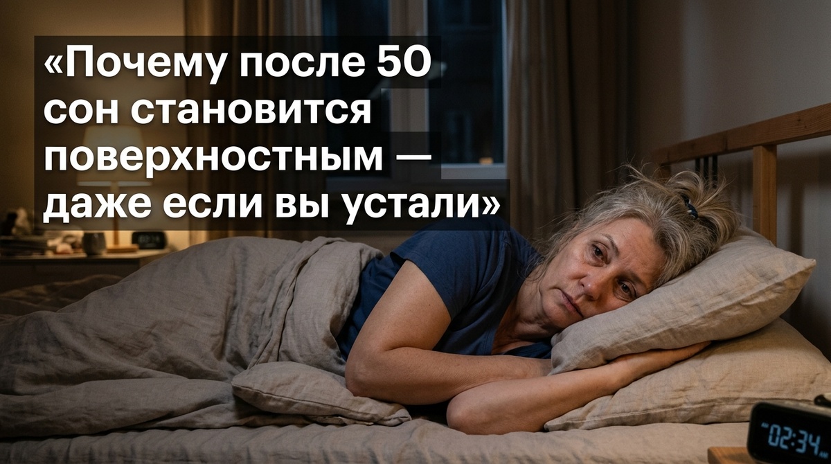 Почему после 50 сон становится поверхностным — даже если вы устали