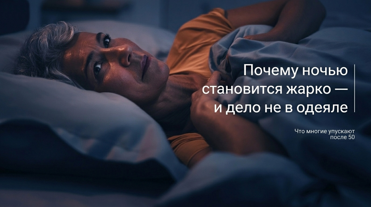 Почему ночью становится жарко — и дело не в одеяле (что многие упускают после 50)