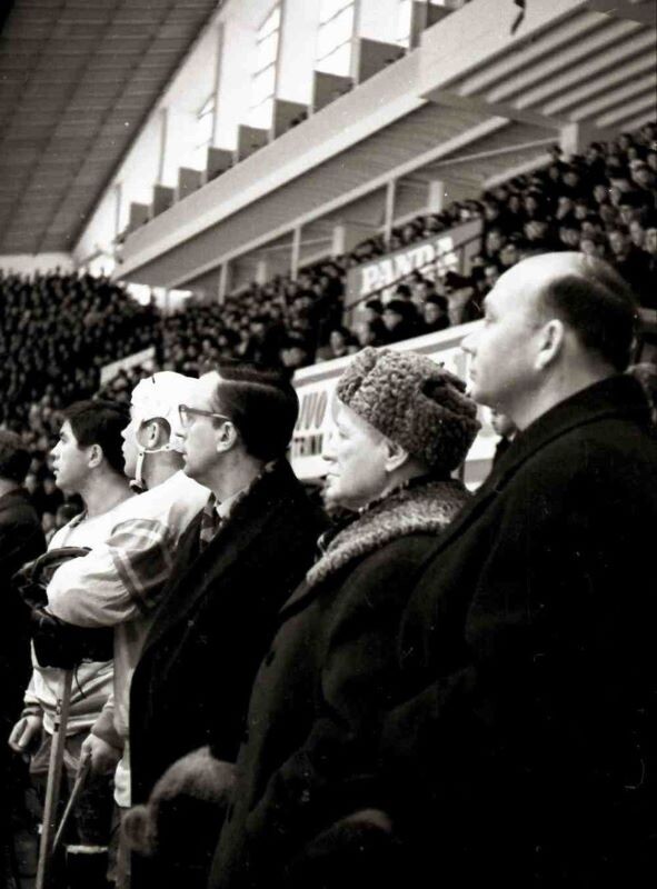 М.А. Шолохов на трибуне. Финляндия. Тампере. 1965 г.