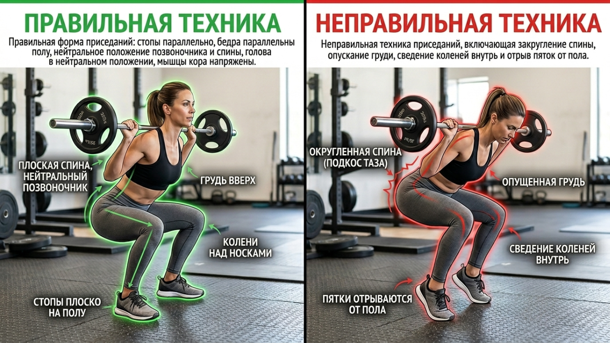 Сравнение правильной и неправильной формы