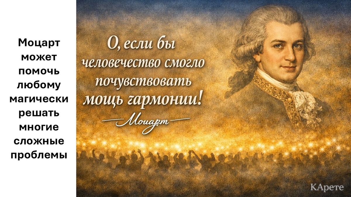 Моцарт может помочь любому магически решать разнообразные сложные проблемы