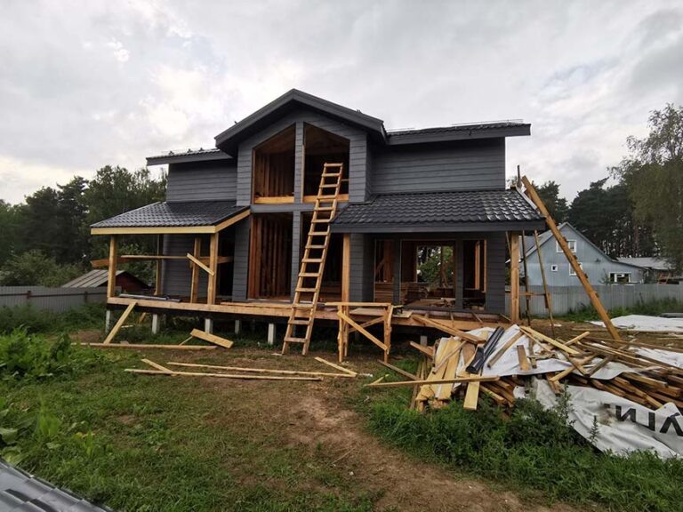 Деревянный дом готовый под остекление