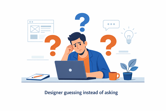 Дизайнер догадывается вместо того, чтобы спросить