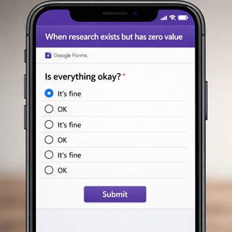 Когда ресёрч есть, но пользы ноль
