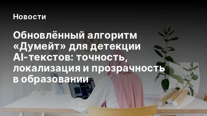    Обновлённый алгоритм «Думейт» для детекции AI-текстов: точность, локализация и прозрачность в образовании