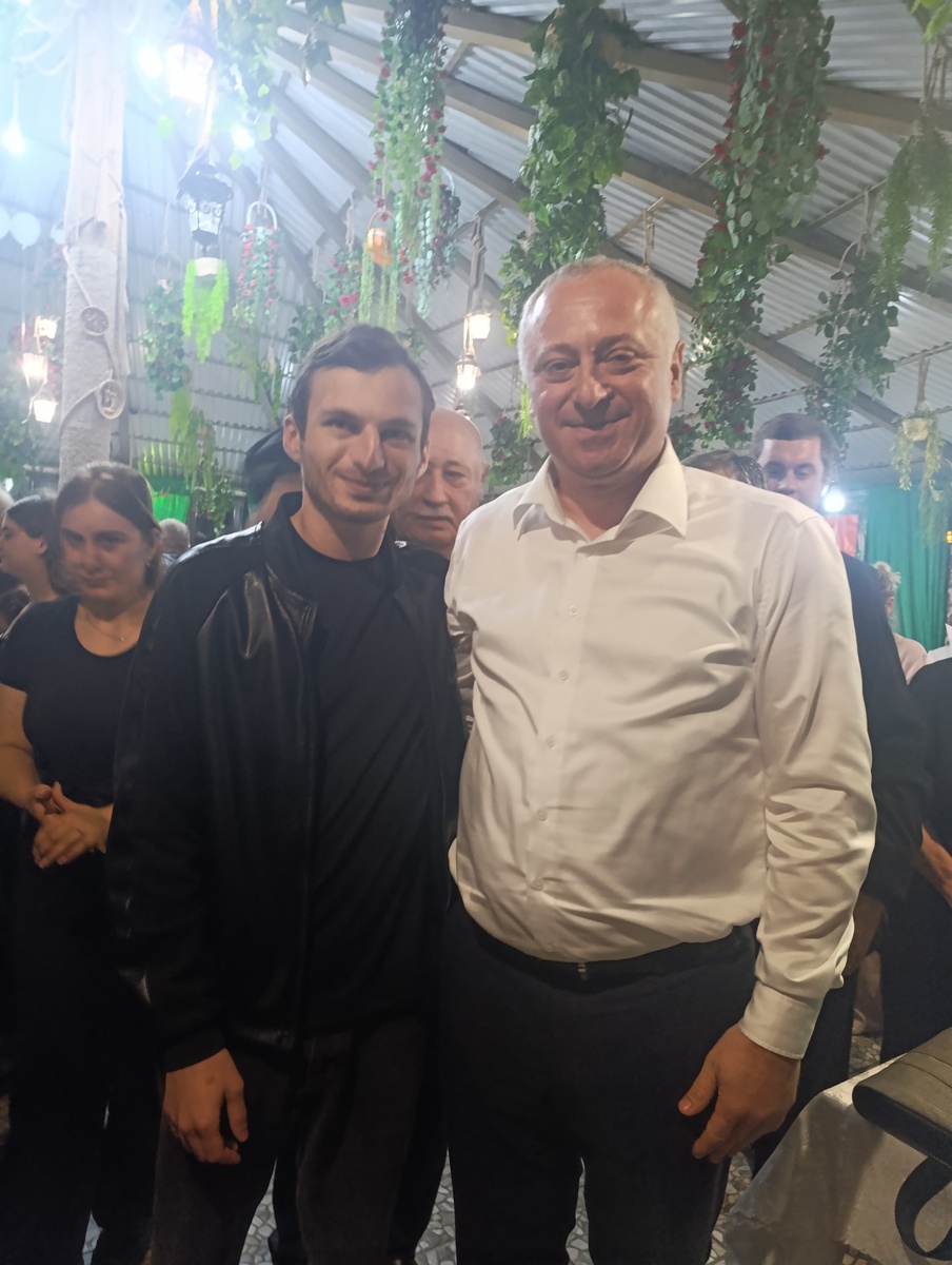 Айнар Делба с Президентом Республики Абхазия Бадрой Гунба