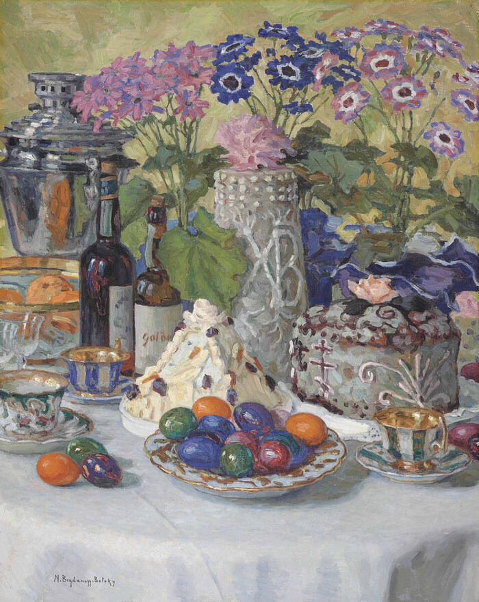 Николай Петрович Богданов-Бельский, «В пасхальный день», 1930-е годы. Частное собрание