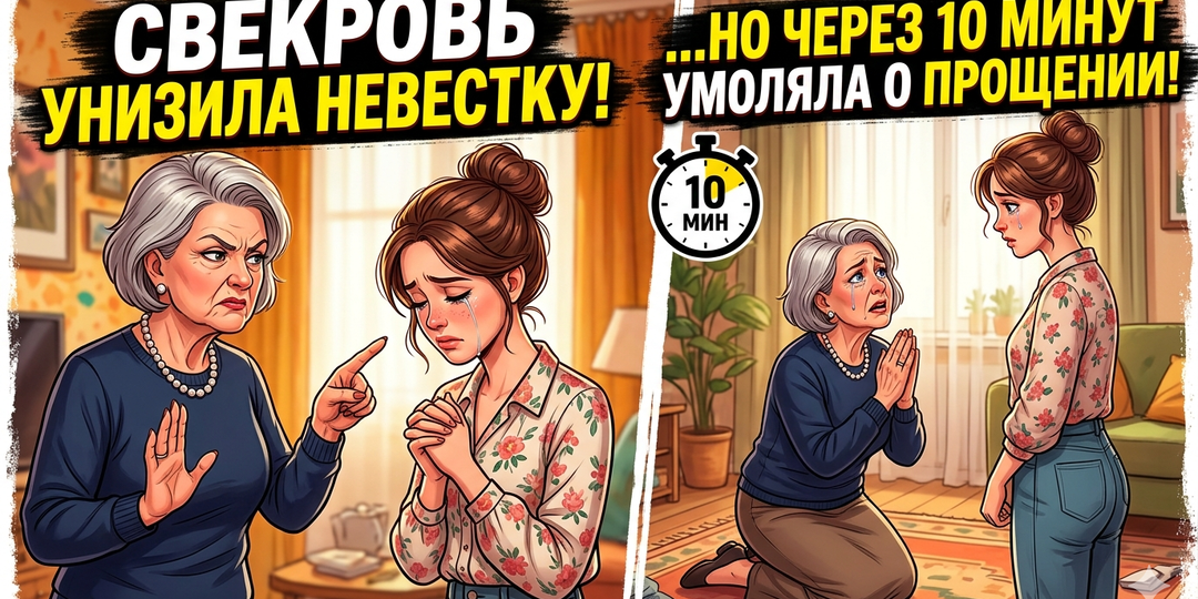 Свекровь унизила невестку, но через 10 минут умоляла о прощении!