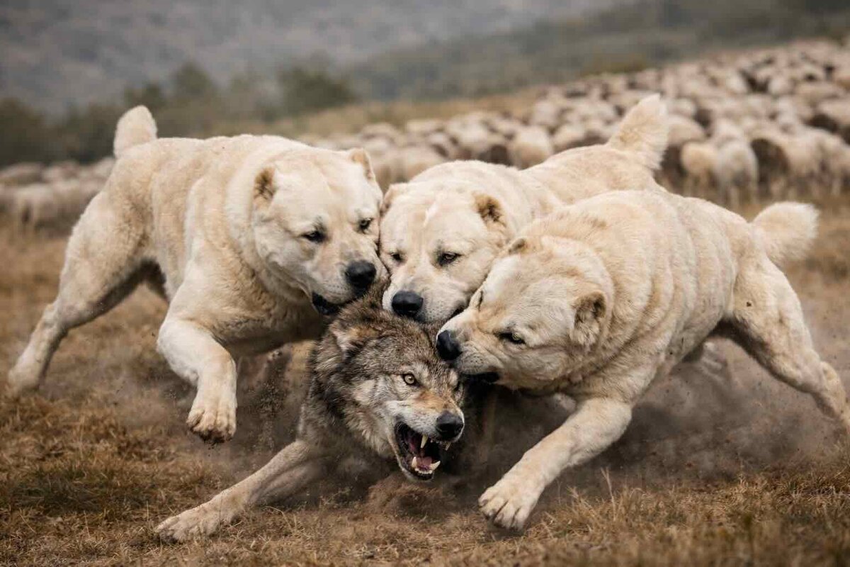 - Я охраняю и стадо, и ваш дом