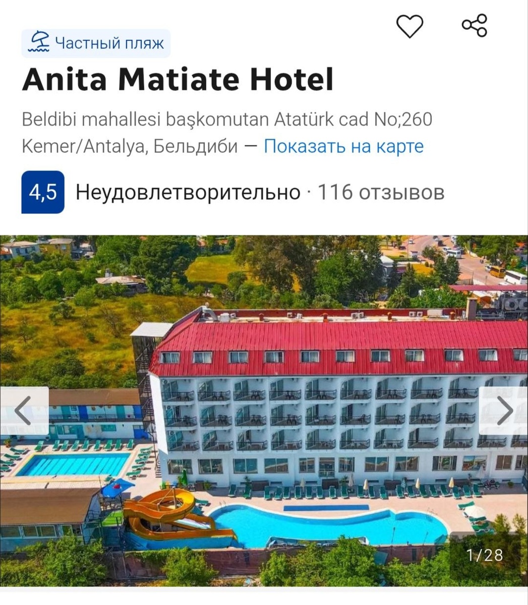 Рейтинг отеля на Букинге (по 10-бальной шкале)