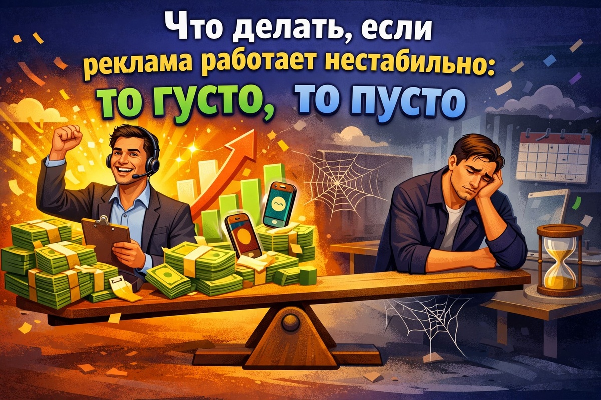 Что делать, если реклама работает нестабильно: то густо, то пусто 