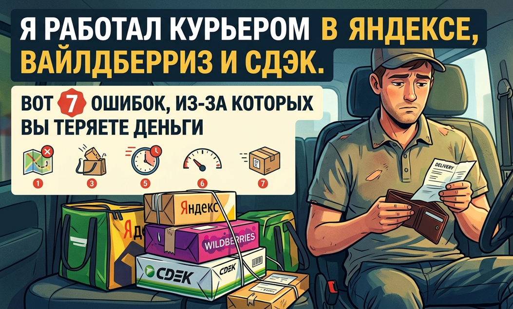 Я работал курьером в Яндексе, Вайлдберриз и СДЭК. Вот 7 ошибок, из-за которых вы теряете деньги