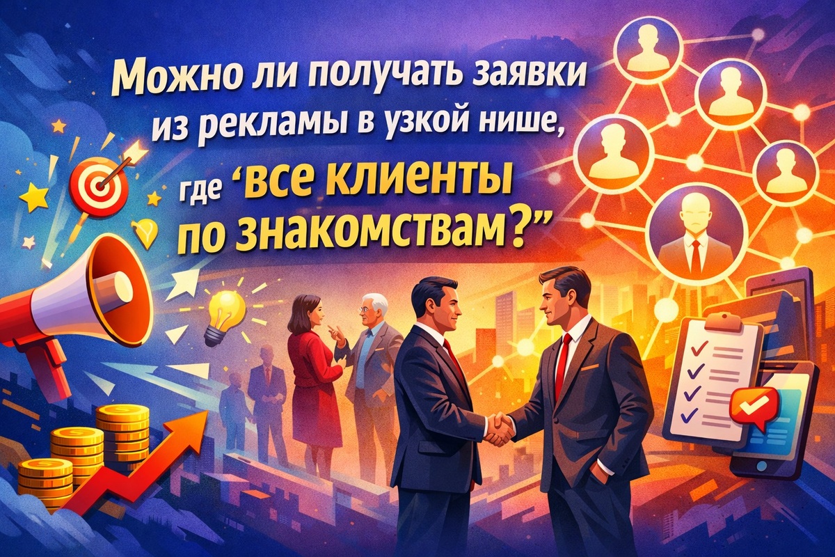 Можно ли получать заявки из рекламы в узкой нише, где “все клиенты по знакомствам”