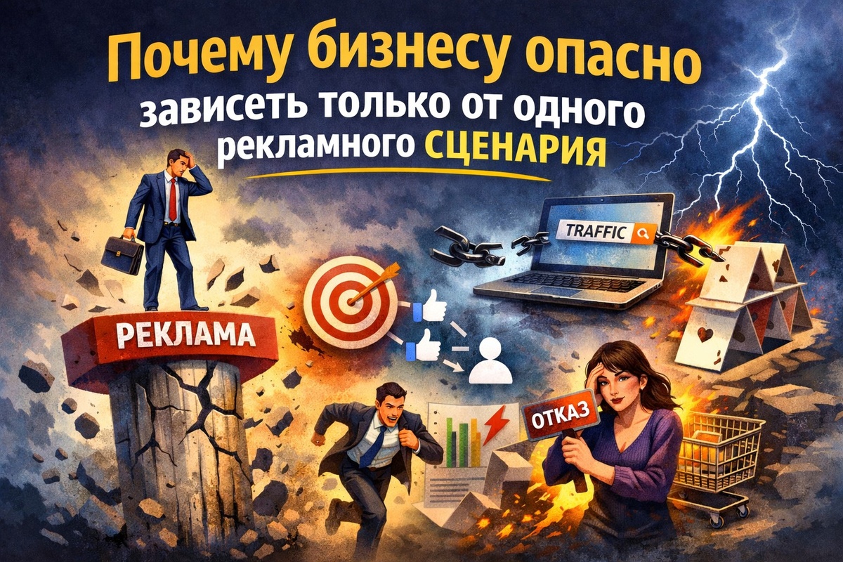 Почему бизнесу опасно зависеть только от одного рекламного сценария 