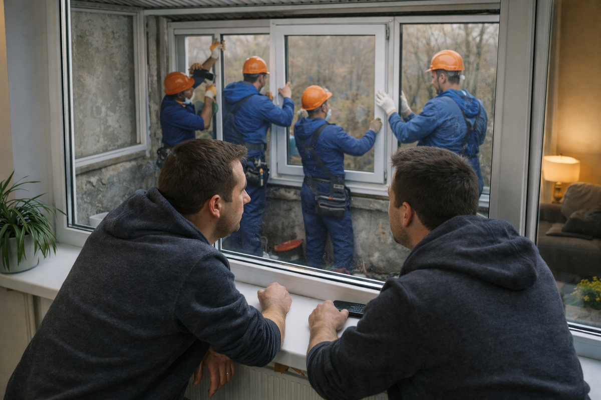 как именно ставятся окна