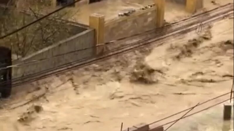     Наводнение в Дагестане. Скриншот видео