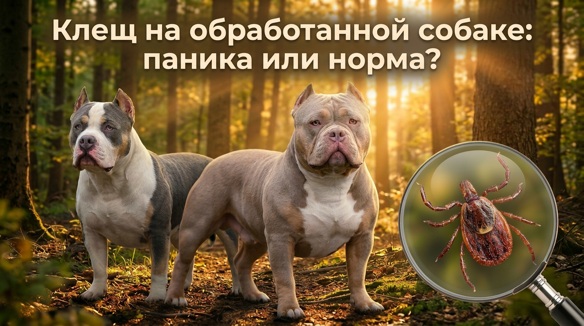 Булли Декстер и булли Лейла. Иллюстрация к разговору о реальной защите от клещей