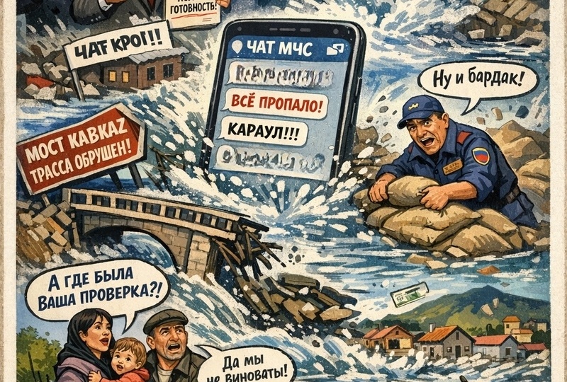 Бодрые рапорта чиновников Дагестана о готовности дамбы к паводкам смыло водой: в чатах одна нецензурщина