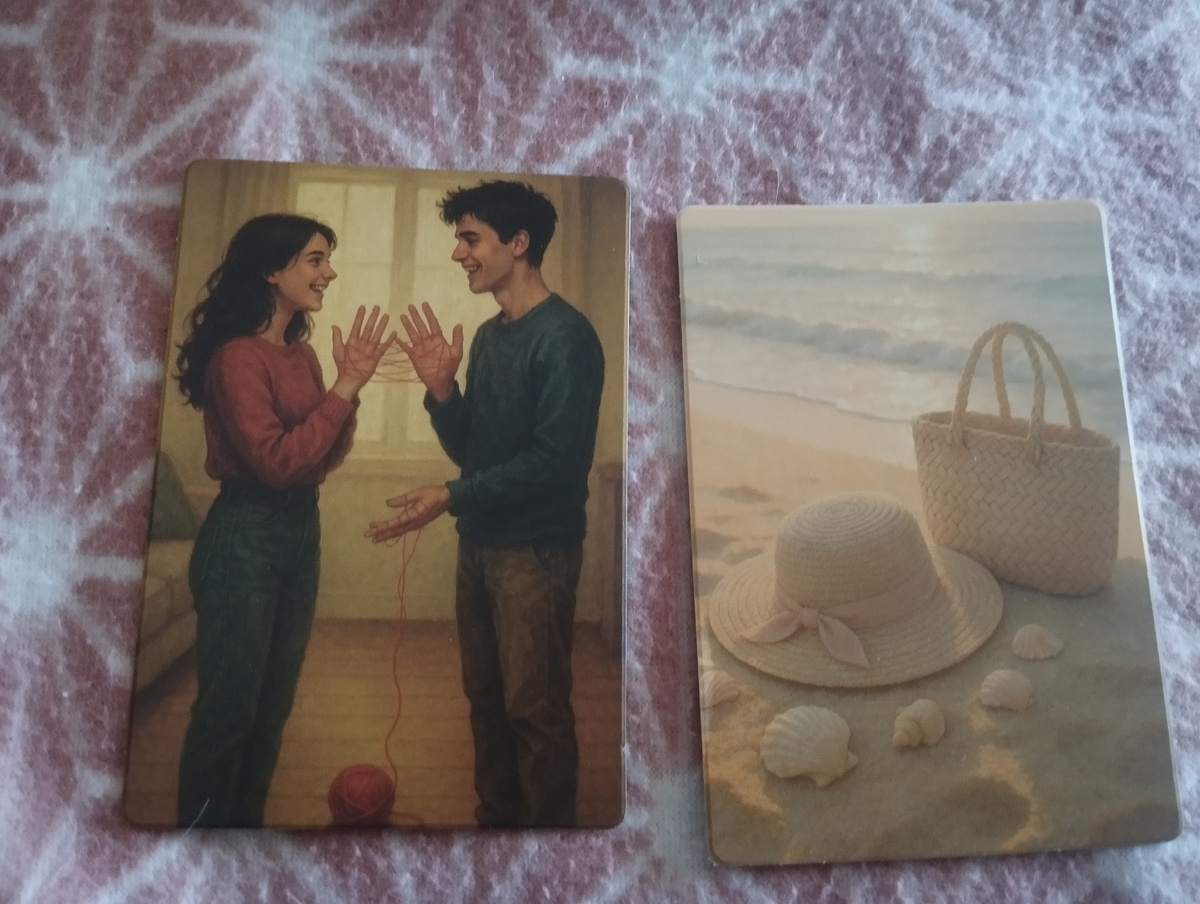 Могу дать ощущение связи( не гнетущей, лица ведь довольные) Связь как игра. А надо бы покой наедине с природой да любимыми предметами.