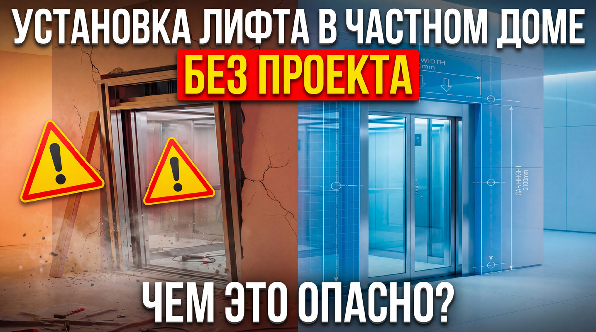 Установка лифта без проекта, чем опасно?