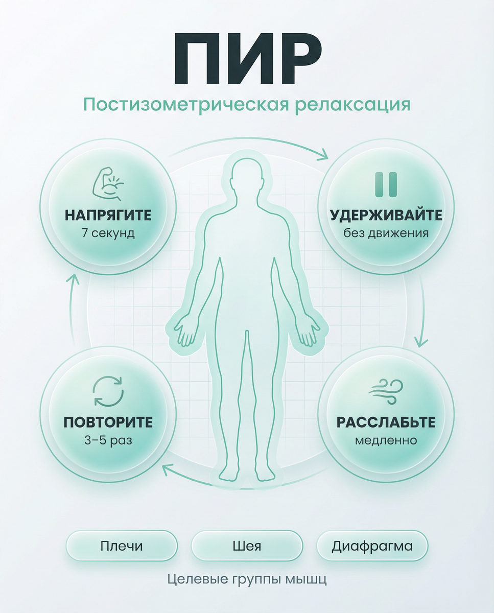 Постизометрическая релаксация — инфографика