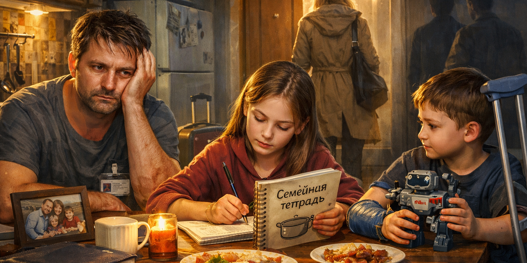 Ты же мужик, вот и выкручивайся - жена ушла к другому, бросив меня с двумя детьми