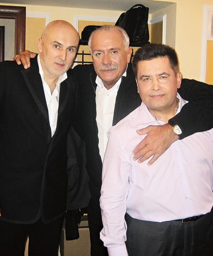 Композитор Игорь Матвиенко, Никита Михалков и Николай Расторгуев