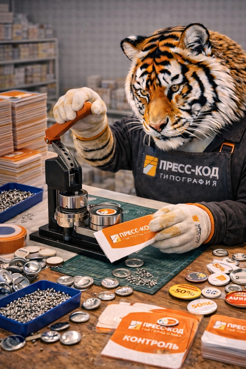 Изготовление закатных значков с логотипом — быстро, выгодно, от 4–5 рабочих дней