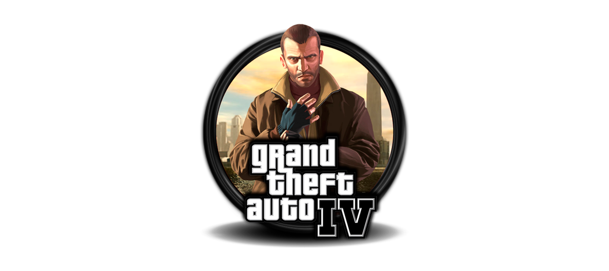 Логотип игры Grand Theft Auto 4 от Rockstar Games.