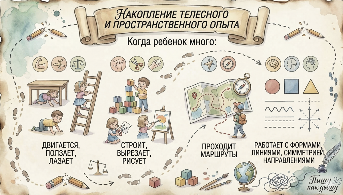 Накопление телесного и пространственного опыта