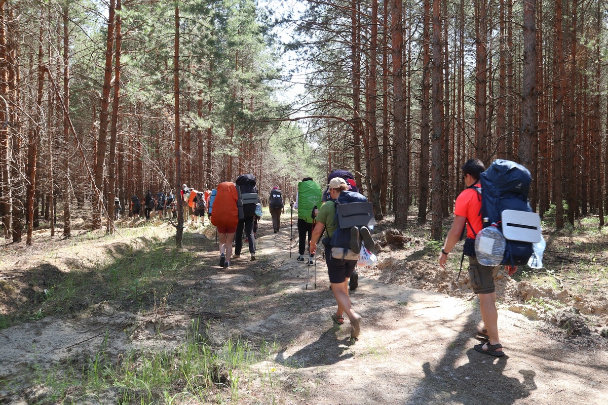 Группа в походе под Воскресенском в +30