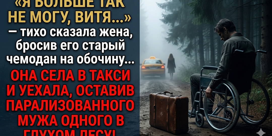«Прости, но я не нанималась тебе в сиделки!» — бросила жена, оставив его в инвалидном кресле посреди леса