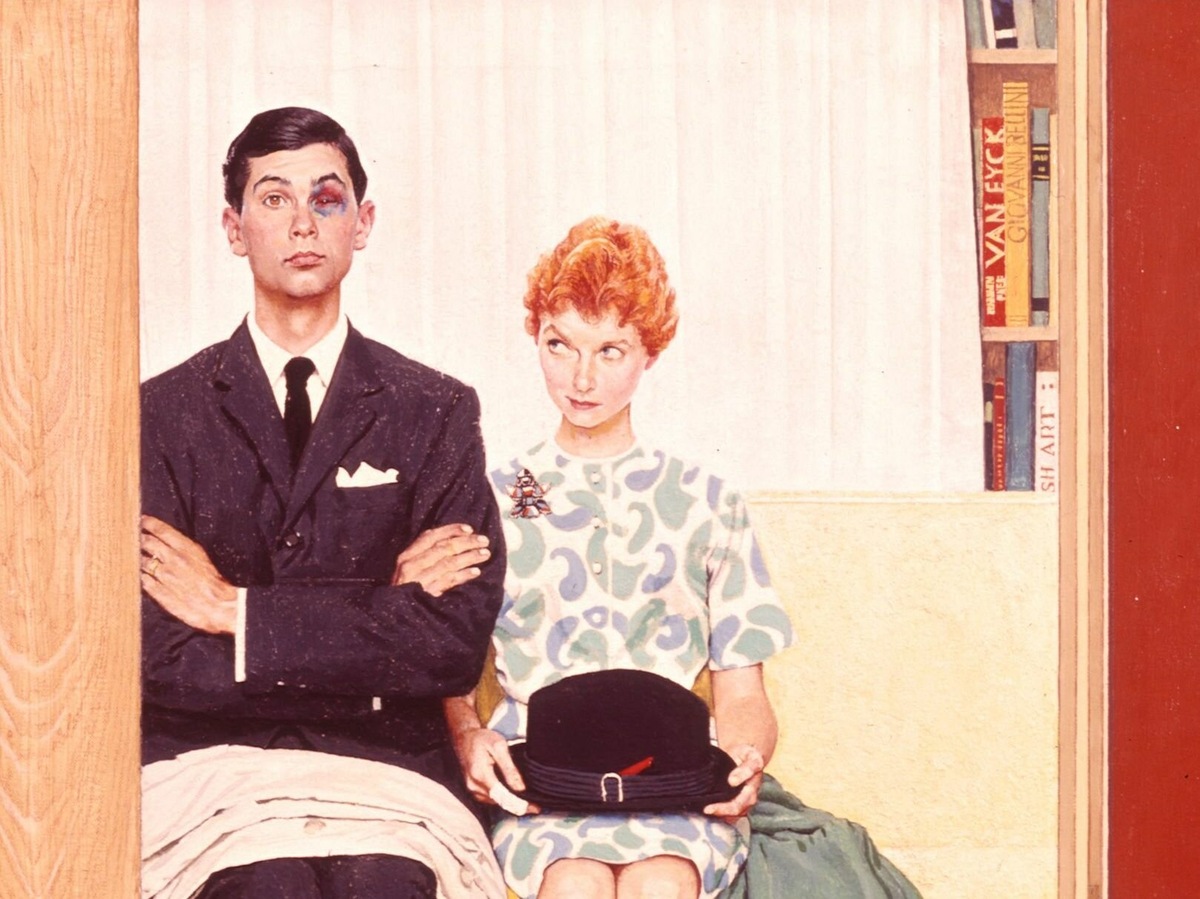 Картина - Норман Роквелл, "У семейного психолога"