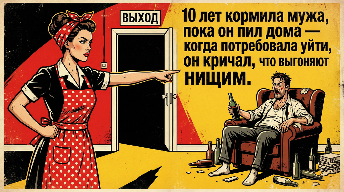Мужа, пил дома — когда я потребовала уйти