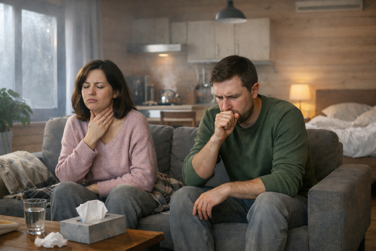 Духота, сухость в горле и ощущение тяжёлого воздуха могут быть признаками нарушенного микроклимата в доме