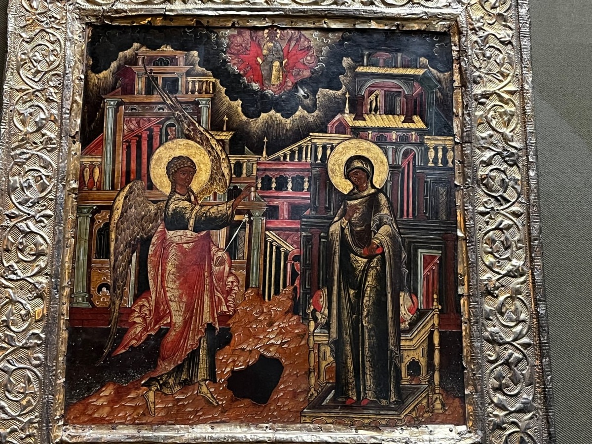 Благовещение. Мастер: Спиридон Тимофеев. 1652 год. ГТГ