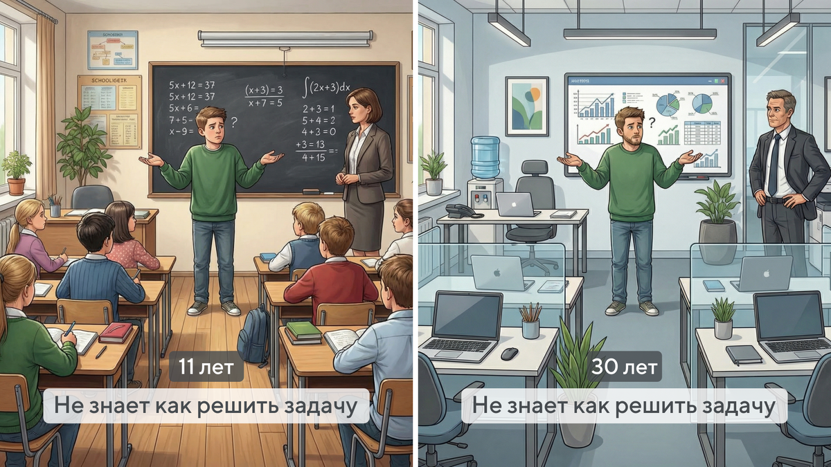 Не знает как решить задачу в 11 и 30 лет