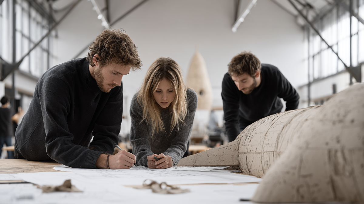 Инженеры проектируют макет ракеты