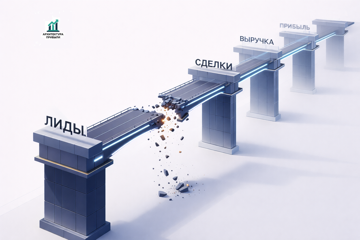 сквозной процесс генерации прибыли из воронки продаж