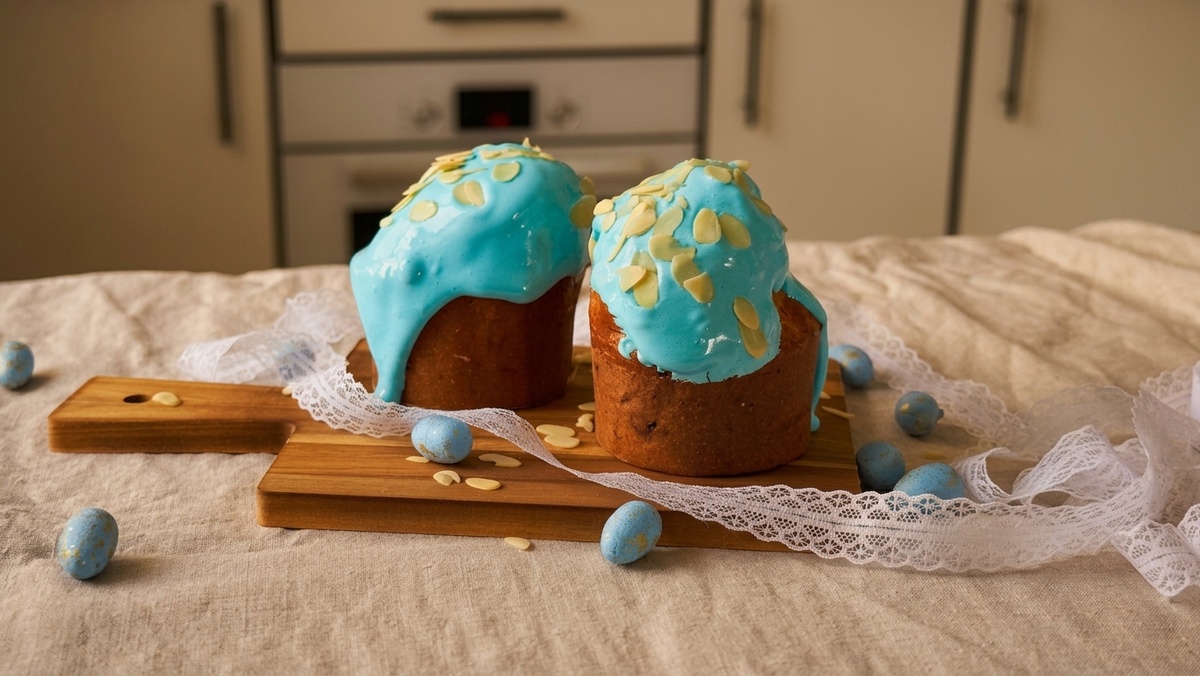 Куличики у меня правда получились немного кривые, потому что бумажные формы были мятые (а я понадеялась, что с тестом они расправятся – но нет). Но и рецепт был репетицей, так что ничего страшного! 